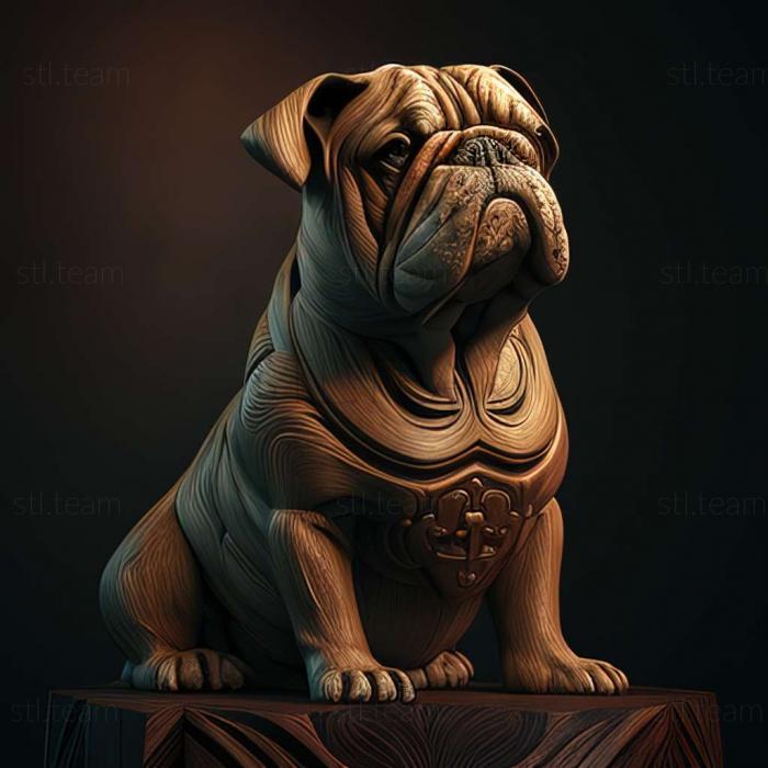 3D model Alapakh Bulldog dog (STL)